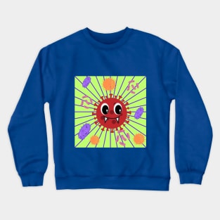 cute bacteria design Crewneck Sweatshirt